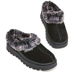 Skechers Black Suede Shindigs Clogs